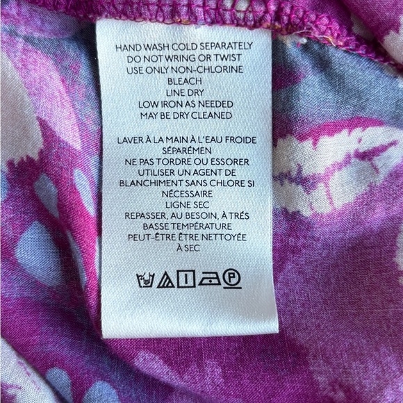 Pilcro Women's Size XS Romy Relaxed Button Down Boho Colorful Tropical Vacation - Picture 11 of 12